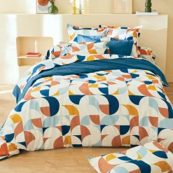 Housse de couette percale de coton (260 x 240 cm) Modulo Multicolore