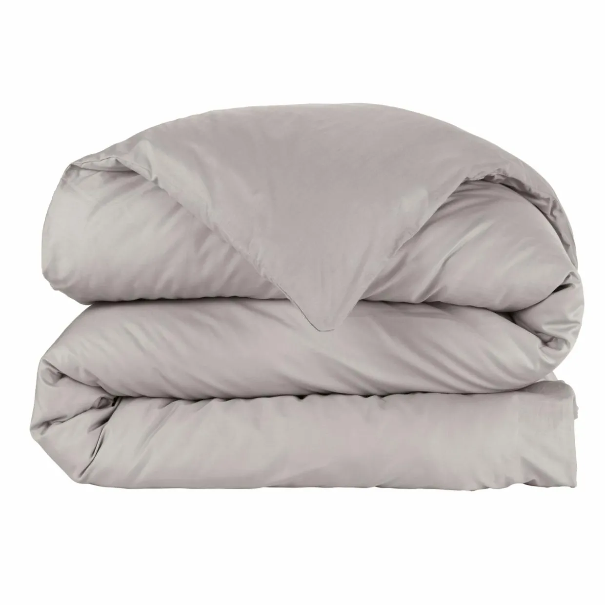 Housse de couette percale de coton (240 x 220 cm) Cali Gris clair