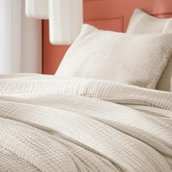 Housse de couette quadruple gaze de coton (240 x 220 cm) Victoria x Gaïa Beige pampa