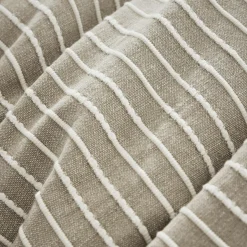 Housse de couette réversible coton texturé et percale (140 x 200 cm) Alice Ecru