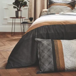 Housse de couette satin de coton (280 x 240 cm) Tiago Noire