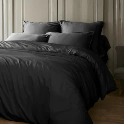 Housse de couette satin de bambou (240 x 220 cm) Sienna Noir