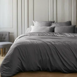 Housse de couette satin de bambou (140 x 200 cm) Sienna Gris granit