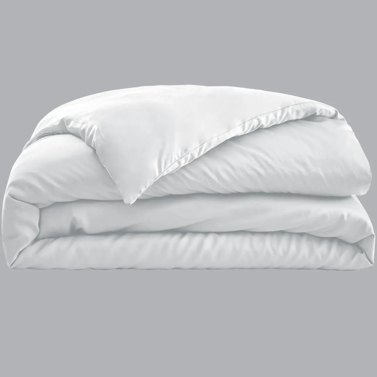 Housse de couette satin de bambou (140 x 200 cm) Sienna Blanc chantilly