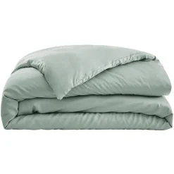 Housse de couette satin de bambou (280 x 240 cm) Sienna Vert eucalyptus