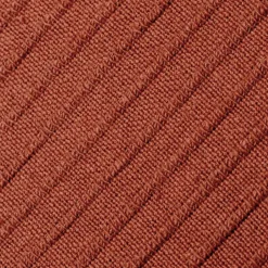 Housse de coussin carrée coton tissé (40 x 40 cm) Léa Terracotta