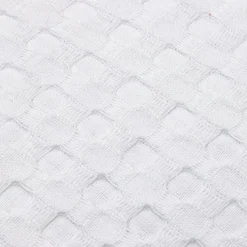 Housse de coussin carrée coton nid d'abeille (40 x 40 cm) Maya Blanche