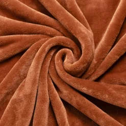 Housse de coussin carrée flanelle (60 x 60 cm) Didou Cuivre