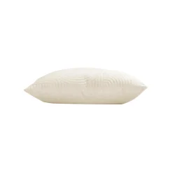 Housse de coussin carrée velours (40 x 40 cm) Circles Ecru