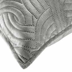 Housse de coussin carrée velours (60 x 60 cm) Solange Grise