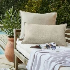 Housse de coussin extérieur rectangulaire (40 x 60 cm) Naia Beige sable