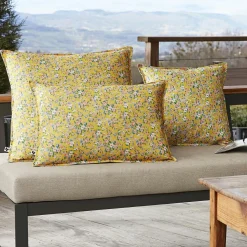 Housse de coussin extérieur carrée (45 x 45 cm) Manon Jaune