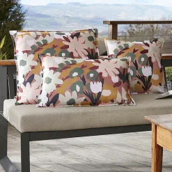 Housse de coussin extérieur rectangulaire (40 x 60 cm) Léane Multicolore