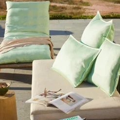 Housse de coussin extérieur carrée (45 x 45 cm) Naia Vert caraïbes