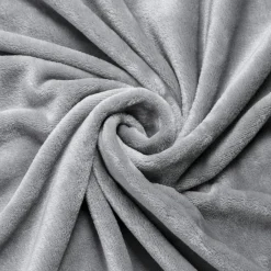 Housse de coussin rectangulaire flanelle (40 x 60 cm) Didou Gris clair