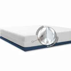 Housse de matelas intégrale anti-punaises de lit (160 x 200 cm) Ombeline Blanche