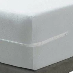 Housse de matelas intégrale anti-punaises de lit (160 x 200 cm) Ombeline Blanche