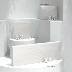 Housses de coussin de remplacement pour salon de jardin Calvi 5 places - Blanc
