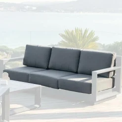 Housses de coussin de remplacement pour Canapé 3 places Elba Gris anthracite