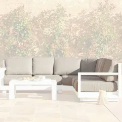Housses de coussin de remplacement pour salon de jardin d'angle Elba Taupe