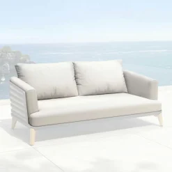 Housses de coussin de remplacement pour Canapé 2 places Monte Carlo Gris clair