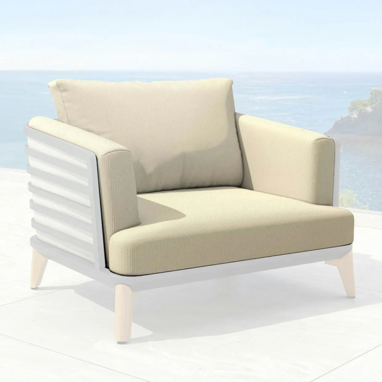 Housses de coussin de remplacement pour Fauteuil Monte Carlo Beige