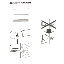 Kit de 2 tringles extensibles ovales (60 à 80 cm) Blanc