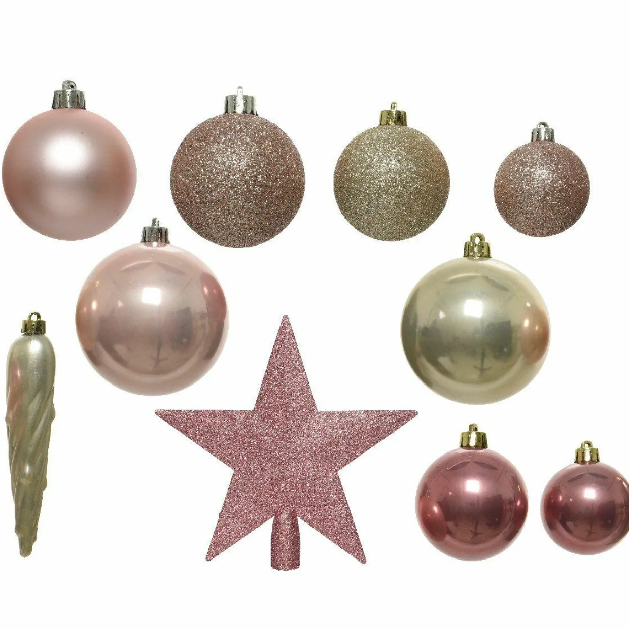 Kit de décoration de sapin de Noël Novae multi Rose poudré/Perle/ Vieux rose