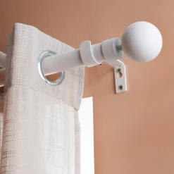 Kit de tringle extensible (L210 - L380 cm / D28 mm) Gaïa Blanc