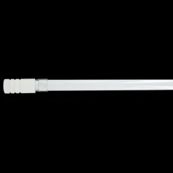 Kit de tringle extensible (85 à 135 cm) Cylindre strié Blanc