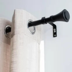 Kit de tringle extensible (L210 - L380 cm / D19 mm) Brasserie Noir Mat
