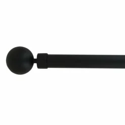 Kit de tringle extensible (L210 - L380 cm / D28 mm) Gaïa Noir