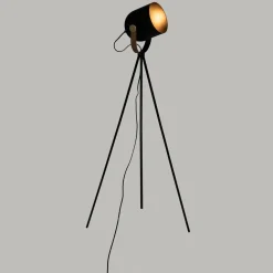 Lampadaire à trépied (H136 cm) Bil Noir