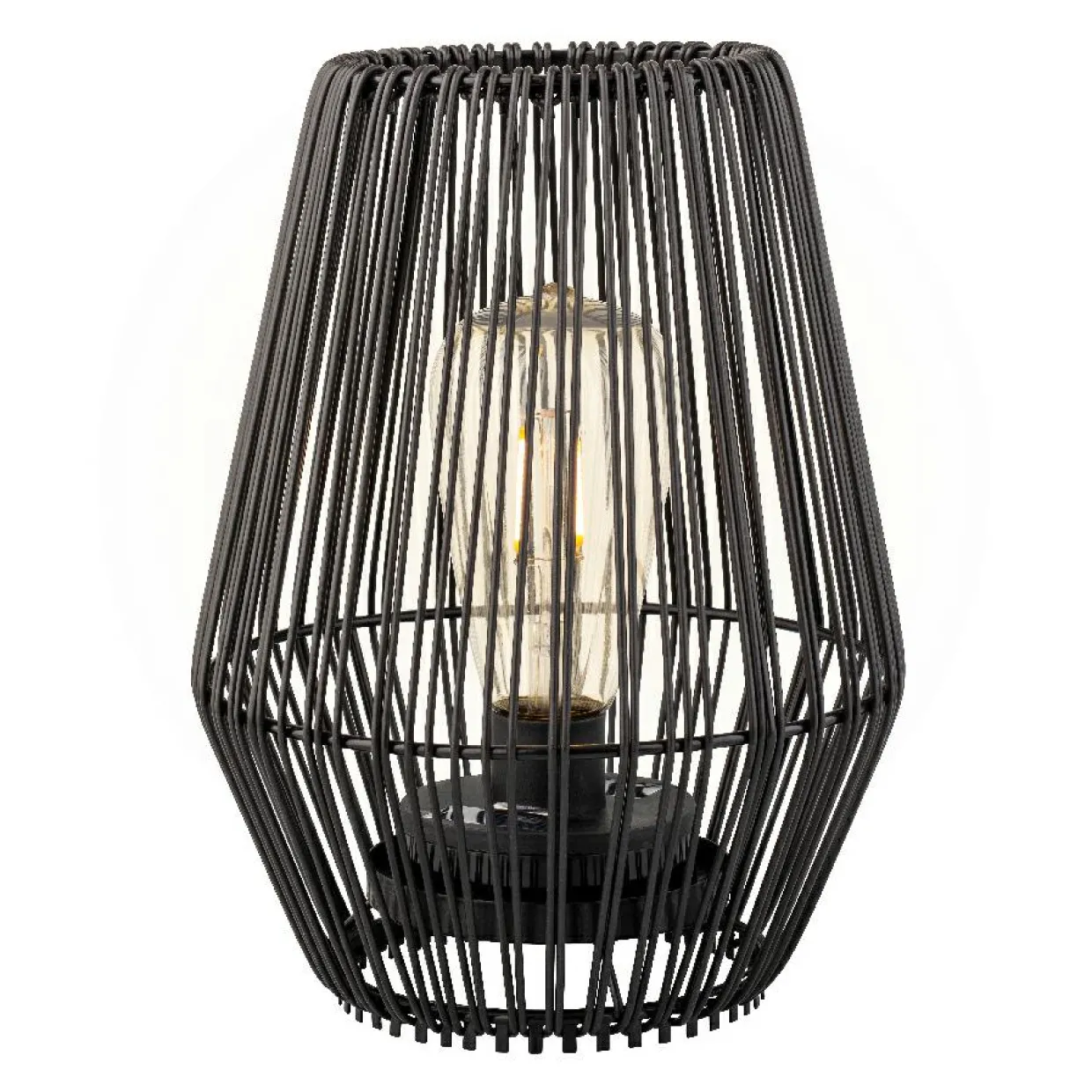 Lampe de table solaire LED (H23 cm) Calabre Noir