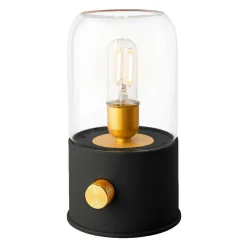 Lampe tempête sans fil rechargeable USB (H20 cm) Noir