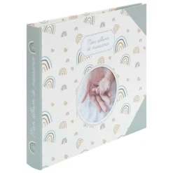 Livre de naissance (24 x 27 cm) Arc en ciel Vert