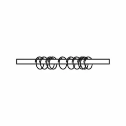 Lot de 10 anneaux tringle rideau (D25 mm) Métal Brisé