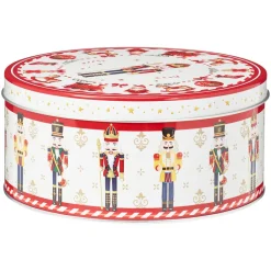 Lot de 3 boîtes de rangement en métal rondes Mon beau Noël