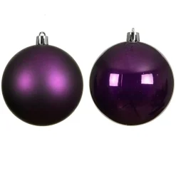 Lot de 12 boules de Noël (D60 mm) Aravis Figue