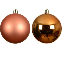 Lot de 12 boules de Noël (D60 mm) Aravis Orange
