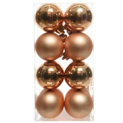 Lot de 16 boules de Noël (D40 mm) Aravis Cognac