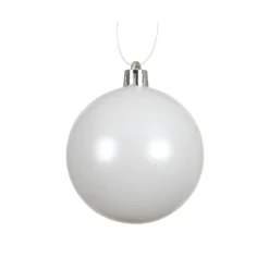 Lot de 4 boules de Noël (D100 mm) Aravis Blanc