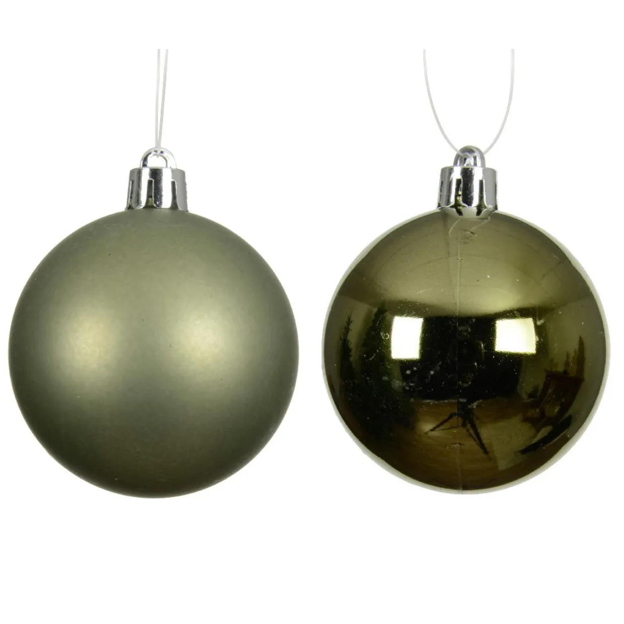Lot de 16 boules de Noël (D40 mm) Aravis Vert romarin