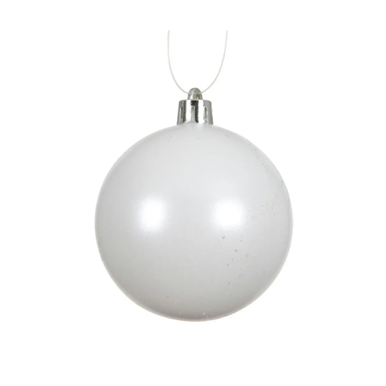 Lot de 6 boules de Noël (D80 mm) Aravis Blanc