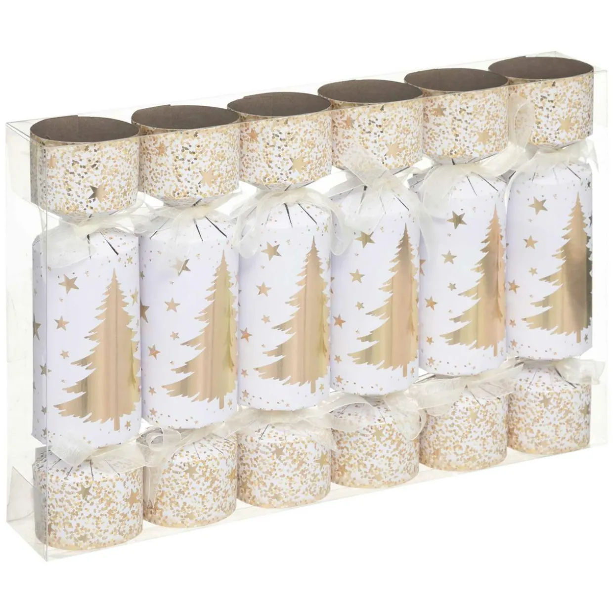 Lot de 6 crackers Sapin Or