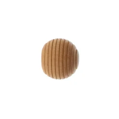Lot de 2 embouts tringle bois (D28 mm) Nils galaxie Beige Vernis
