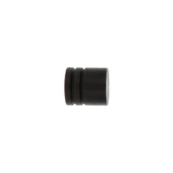 Lot de 2 embouts tringle bois (D28 mm) Nils bouchon Noir mat