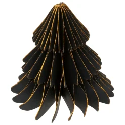 Lot de 2 minis Sapins décoratifs (H6 cm) Papier magnétique Noir