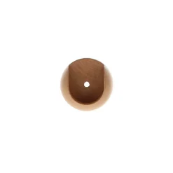 Lot de 2 naissances tringle rideau bois (D28 mm) Nils Beige Vernis