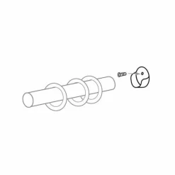Lot de 2 naissances tringle rideau (D20 mm) Jim Argent mat